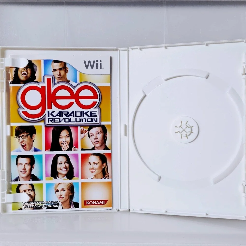 Glee Karaoke Revolution Wii Case Manual Only No Game Disc Konami Replacement Box